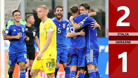 VIDEO bàn thắng Italia vs Ukraine: 2-1 (Bảng C vòng loại EURO 2024)