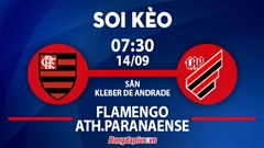 Soi kèo hot hôm nay 13/9: Chủ thắng kèo châu Á trận Internacional vs Sao Paulo; Xỉu góc trận Flamengo vs Paranaense