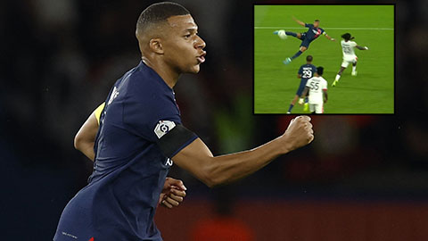 Mbappe ngả người vô-lê ghi bàn thắng tuyệt đẹp