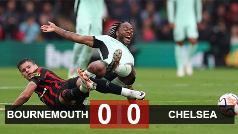 Kết quả Bournemouth 0-0 Chelsea: Đã không hay lại còn không may