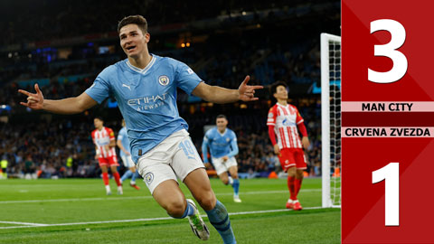 VIDEO bàn thắng Man City vs Crvena Zvezda: 3-1 (Vòng bảng  Champions League 2023/24)