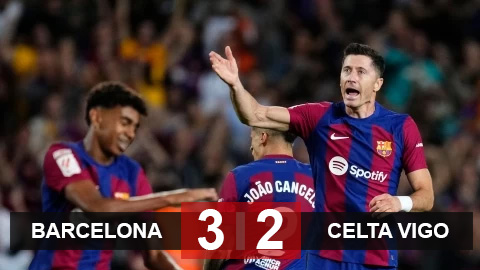 Kết quả Barca 3-2 Celta Vigo: Ngược dòng trong 8 phút