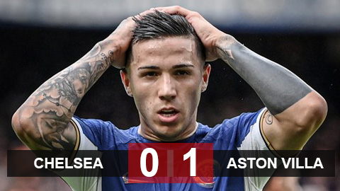 Kết quả Chelsea 0-1 Aston Villa: The Blues thua đau trong thế thiếu người