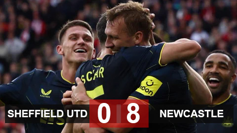 Kết quả Sheffield United 0-8 Newcastle: Chích chòe lập kỷ lục chưa từng có