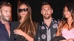 Cử chỉ của vợ Messi với Beckham gây tranh cãi