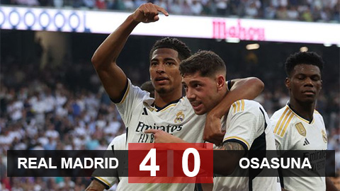 Kết quả Real Madrid 4-0 Osasuna: Vẫn là Bellingham