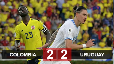 Kết quả Colombia 2-2 Uruguay: Tội đồ Vargas
