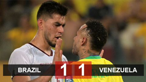 Kết quả Brazil 1-1 Venezuela: Đánh rơi chiến thắng, Brazil mất cơ hội soán ngôi đầu bảng của Argentina