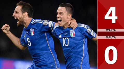 VIDEO bàn thắng Italia vs Malta: 4-0 (Vòng loại EURO 2024)