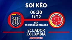 Soi kèo hot hôm nay sáng 18/10: Tài 1 ¾ trận Ecuador vs Colombia, xỉu góc trận Uruguay vs Brazil 