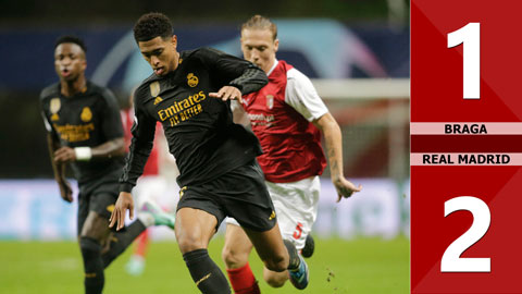 VIDEO bàn thắng Braga vs Real: 1-2 (Vòng bảng Champions League 2023/24)