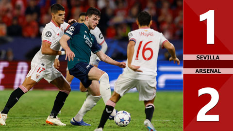 VIDEO bàn thắng Sevilla vs Arsenal: 1-2 (Vòng bảng Champions League 2023/24)