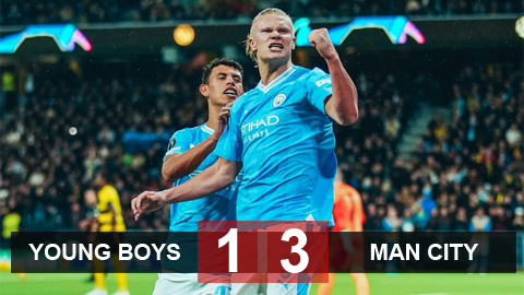 Kết quả Young Boys 1-3 Man City: Nhà vua Haaland trở lại