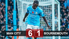 Kết quả Man City 6-1 Bournemouth: Ngày Doku làm lu mờ Haaland