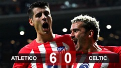 Kết quả Atletico 6-0 Celtic: Griezmann và Morata lập cú đúp