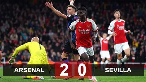 Kết quả Arsenal 2-0 Sevilla: Pháo thủ tiến gần vé đi tiếp