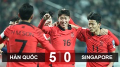 Kết quả Hàn Quốc 5-0 Singapore: Son Heung Min và đồng đội nhẹ nhàng hạ Sư Tử