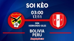 Soi kèo hot sáng 17/11: Xỉu góc trận Colombia vs Brazil; Bolivia đè góc chung cuộc Bolivia vs Peru