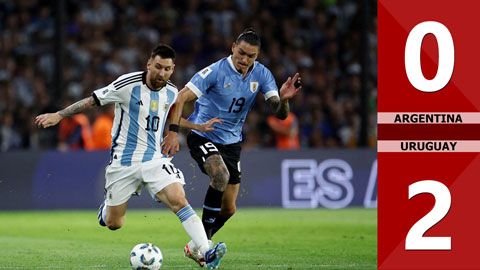 VIDEO bàn thắng Argentina vs Uruguay: 0-2 (Vòng loại World Cup 2026)