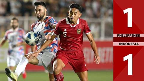 VIDEO bàn thắng Philippines vs Indonesia: 1-1 (Vòng loại World Cup 2026)