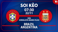 Soi kèo hot hôm nay 21/11: Argentina từ hòa tới thắng trận Brazil vs Argentina, khách thắng kèo góc chấp Peru vs Venezuela