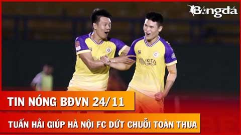 Tin nóng BĐVN 24/11: Tuấn Hải lập siêu phẩm, CLB Hà Nội chấm dứt chuỗi toàn thua ở V.League