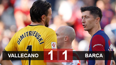 Kết quả Vallecano 1-1 Barca: ĐKVĐ may mắn ra về với 1 điểm
