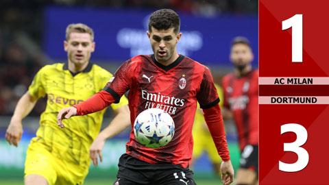 VIDEO bàn thắng AC Milan vs Dortmund: 1-3 (Vòng bảng Champions League 2023/24)