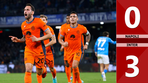 VIDEO bàn thắng Napoli vs Inter: 0-3 (Vòng 14 Serie A 2023/24)