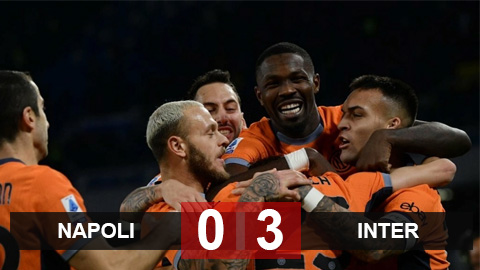 Kết quả Napoli 0-3 Inter: Inter đòi lại đầu bảng