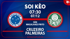 Soi kèo hot sáng 7/12: Xỉu trận Bahia vs Atletico Mineiro; Xỉu góc hiệp 1 trận Cruzeiro vs Palmeiras
