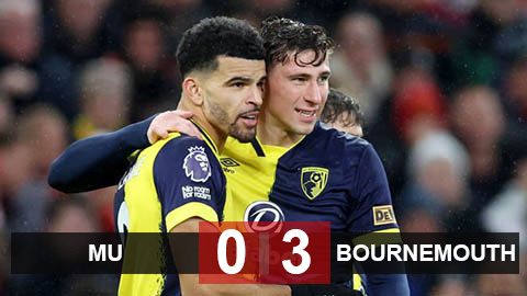 Kết quả MU 0-3 Bournemouth: Quỷ đỏ thua tan nát