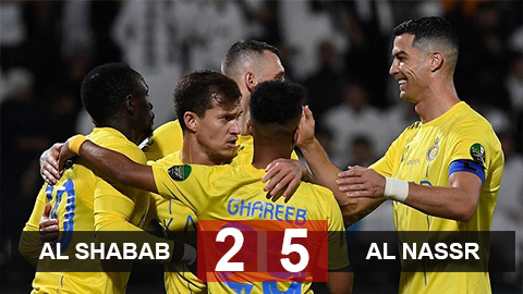 Kết quả Al Shabab 2-5 Al Nassr: Đại tiệc bàn thắng