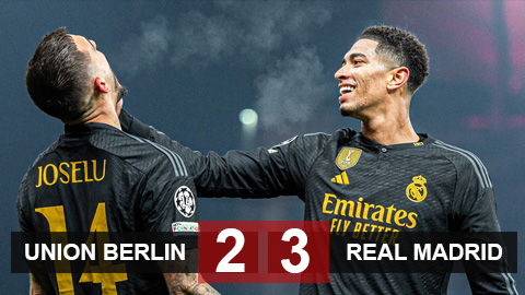 Kết quả Union Berlin 2-3 Real: Real toàn thắng ở vòng bảng Champions League