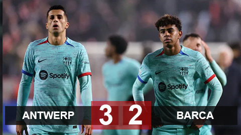 Kết quả Antwerp 3-2 Barca: Thua liền 2 trận, Barca vẫn đứng đầu bảng H
