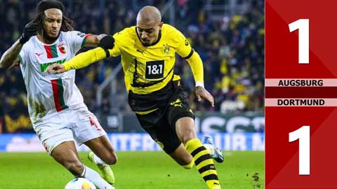 VIDEO bàn thắng Augsburg vs Dortmund: 1-1 (Vòng 15 Bundesliga 2023/24)