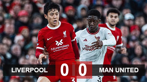 Kết quả Liverpool 0-0 MU: Hòa đáng tiếc, chủ nhà mất ngôi đầu bảng
