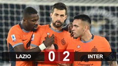 Kết quả Lazio 0-2 Inter: Củng cố ngôi đầu bảng