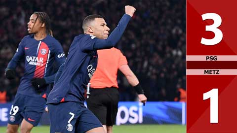 VIDEO bàn thắng PSG vs Metz: 3-1 (Vòng 17 Ligue 1 mùa 2023/24)