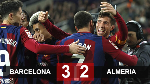 Kết quả Barca 3-2 Almeria: Cứu tinh Roberto