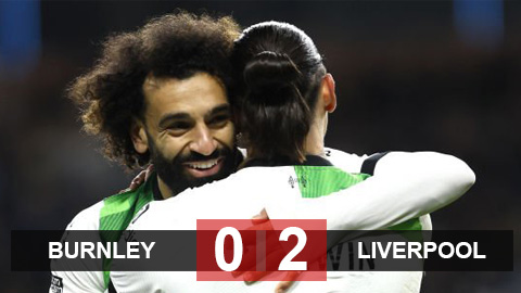 Kết quả Burnley 0-2 Liverpool: Đánh chiếm ngôi đầu bảng