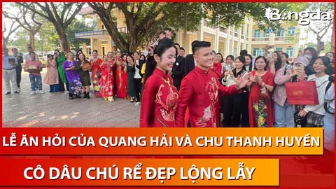 Quang Hải bảnh bao, Chu Thanh Huyền đẹp lộng lẫy trong lễ ăn hỏi ở nhà cô dâu