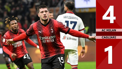 VIDEO bàn thắng AC Milan vs Cagliari: 4-1 (Vòng 1/8 Coppa Italia 2023/24)