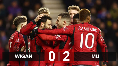 Kết quả Wigan 0-2 MU: Quỷ đỏ giành vé vào vòng 4 FA Cup