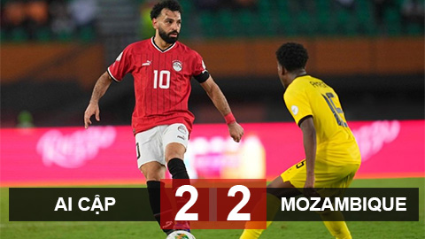 Kết quả Ai Cập 2-2 Mozambique: Salah giải cứu Pharaoh