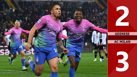 VIDEO bàn thắng Udinese vs AC Milan: 2-3 (Vòng 21 Serie A 2023/24)