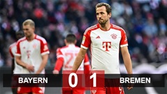 Kết quả Bayern 0-1 Bremen: Hùm xám bất ngờ bị bắn hạ