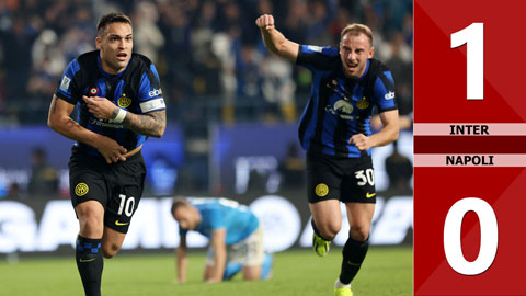 VIDEO bàn thắng Inter vs Napoli: 1-0 (Chung kết Siêu Cúp Italia 2023)