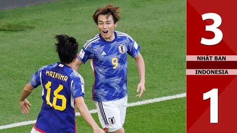VIDEO bàn thắng Nhật Bản vs Indonesia: 3-1 (Vòng bảng Asian Cup 2023)