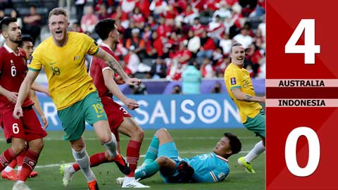 VIDEO bàn thắng Australia vs Indonesia: 4-0 (Vòng 1/8 Asian Cup 2023)